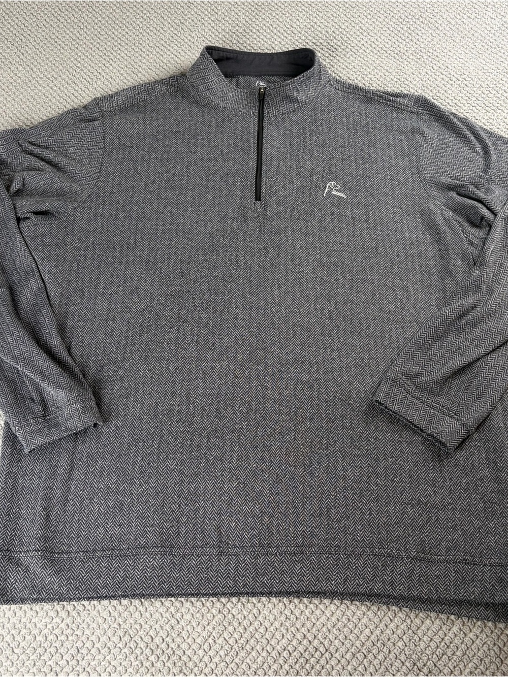 Rhoback Men's Gray Quarter-Zip Sweater XXL